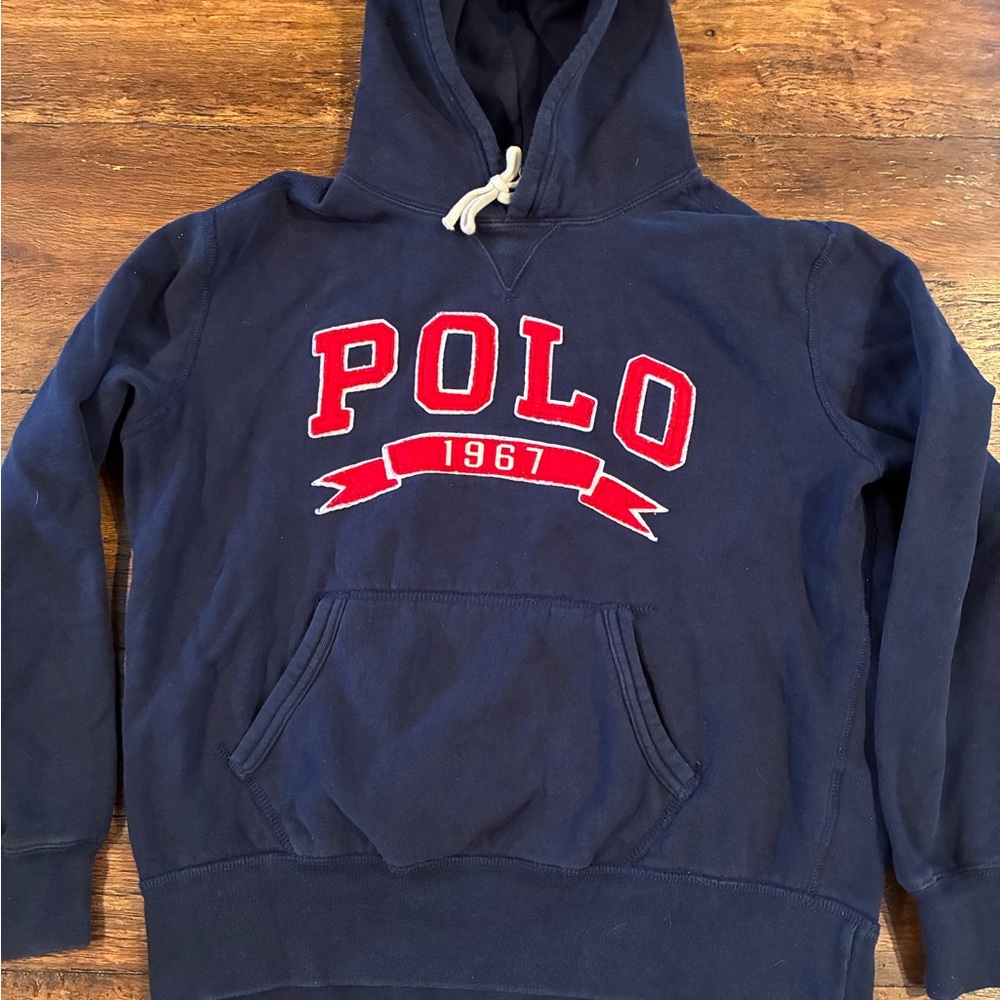 Polo by Ralph Lauren Navy Hoodie with Red Accents